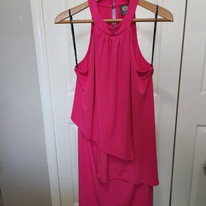 Vince Camuto Pink Sleeveless Tiered Shift Dress